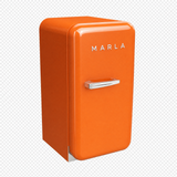 Elektromarla Retro Minibar Mini Buzdolabı Turuncu