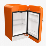 Elektromarla Retro Minibar Mini Buzdolabı Turuncu