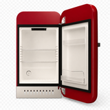 Elektromarla Retro Minibar Mini Buzdolabı Kırmızı